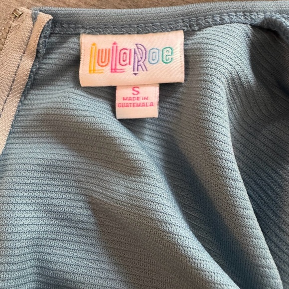 NWT LuLaRoe Women’s Blue Pleated Midi Dress with Short Puff Sleeves Size S - Picture 3 of 11